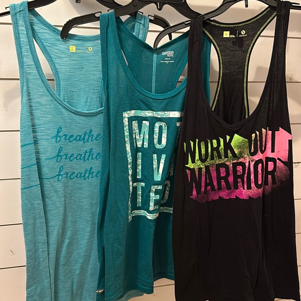 3 for $5.00 work out tanks. Size-L